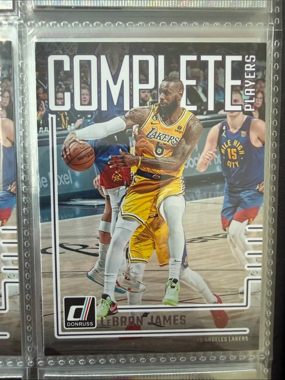 Russ Complete Players LeBron James Los Angeles Lakers Yellow Basketball Card